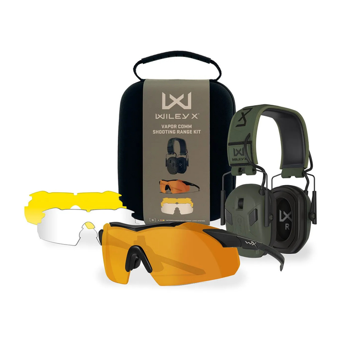Wiley X / Earmor VAPOR COMM Shooting Range Kit