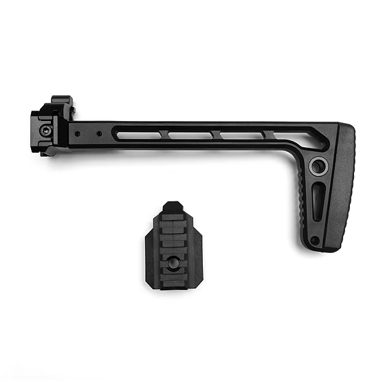 PTS Railed Folding Stock with Scorpion EVO Stock Adapter - Black