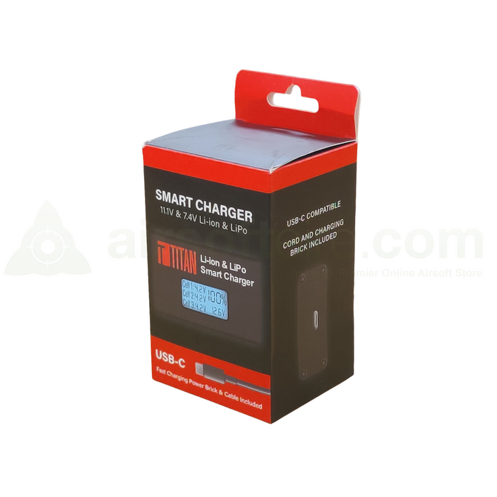 Titan V2 USB-C Digital Smart Charger for Li-Po/Li-Ion Batteries - UK Plug