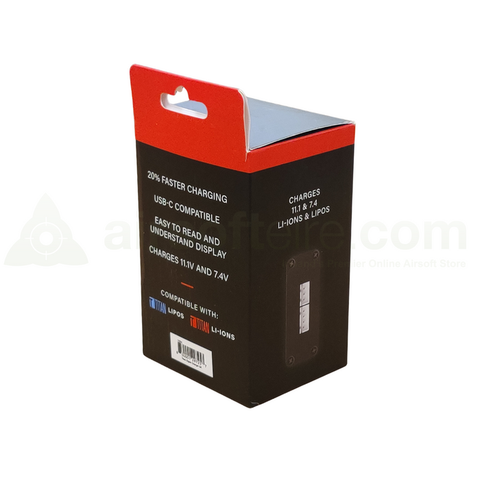 Titan V2 USB-C Digital Smart Charger for Li-Po/Li-Ion Batteries - UK Plug