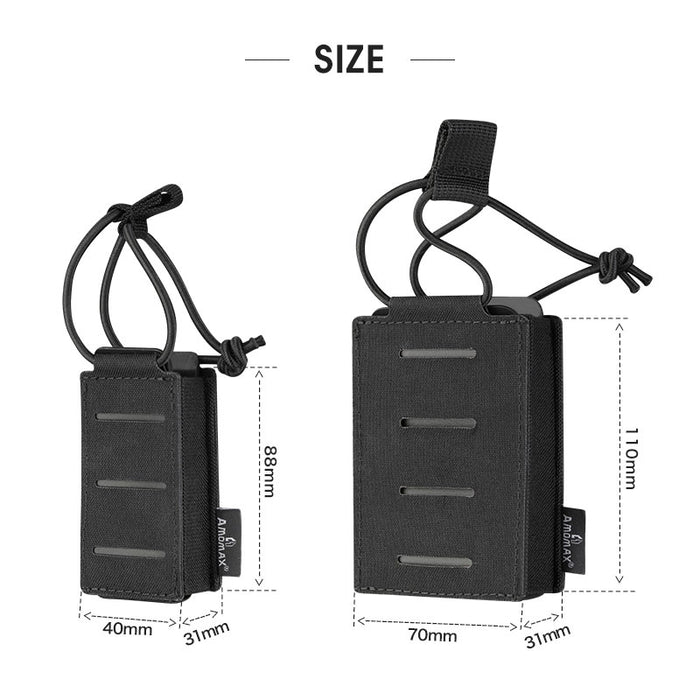 Amomax Fabric Rifle Magazine Pouch - Black