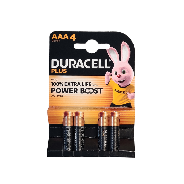 Duracell Plus AAA Batteries - 4 Pack