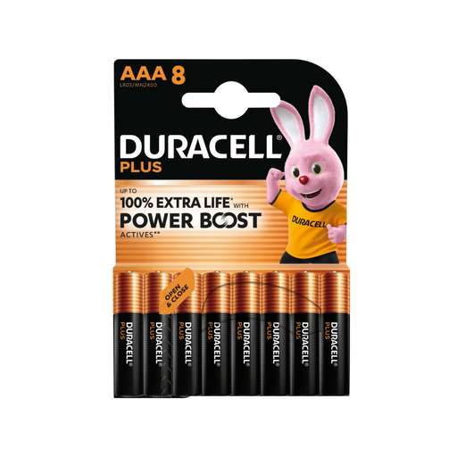Duracell Plus AAA Batteries - 8 Pack