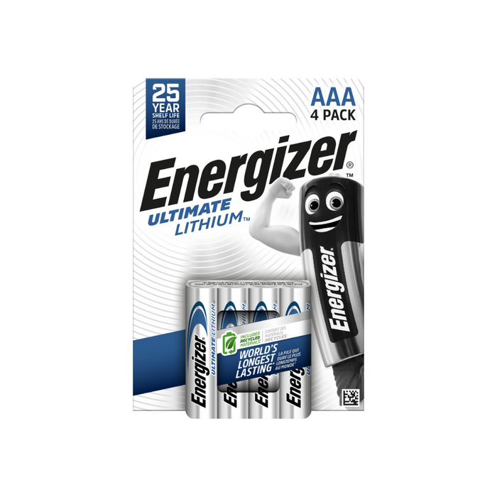 Energizer Ultimate Lithium AAA Batteries - 4 Pack