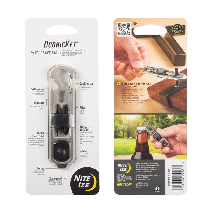 Nite Ize DoohicKey - Ratchet Key Tool - Silver