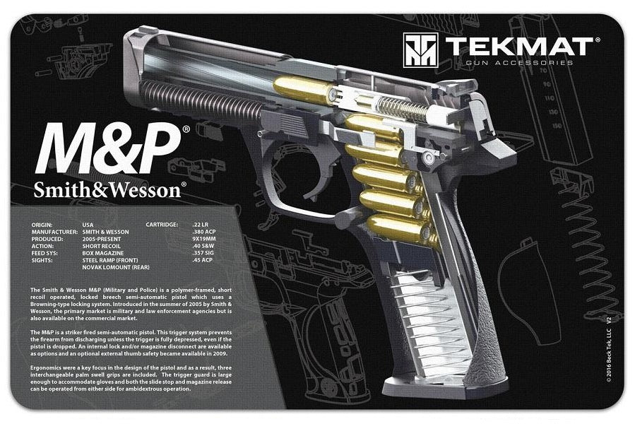 TekMat Smith & Wesson M&P9 3D Cutaway Work Mat