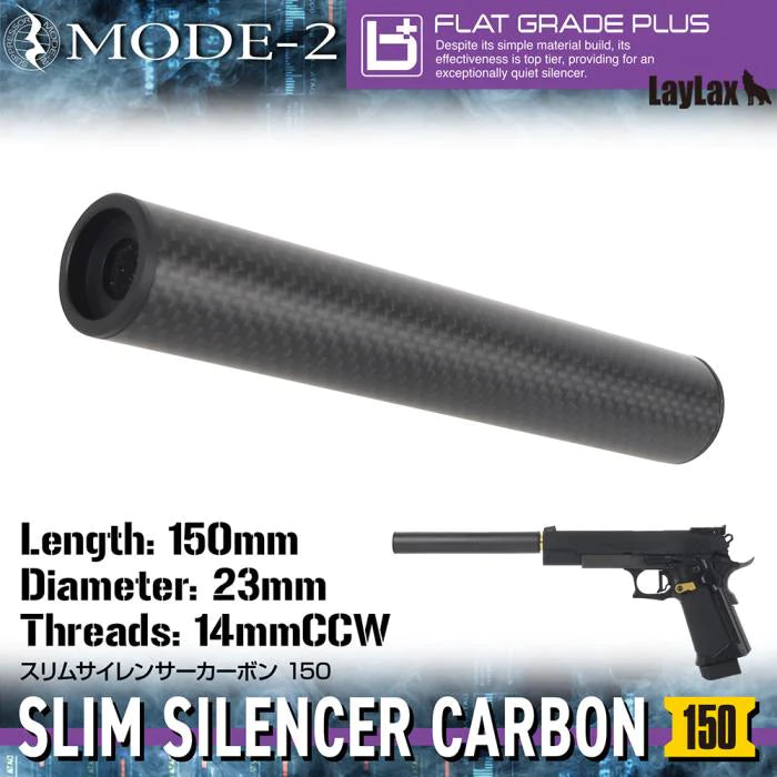 Laylax Slim Silencer Carbon - 150mm