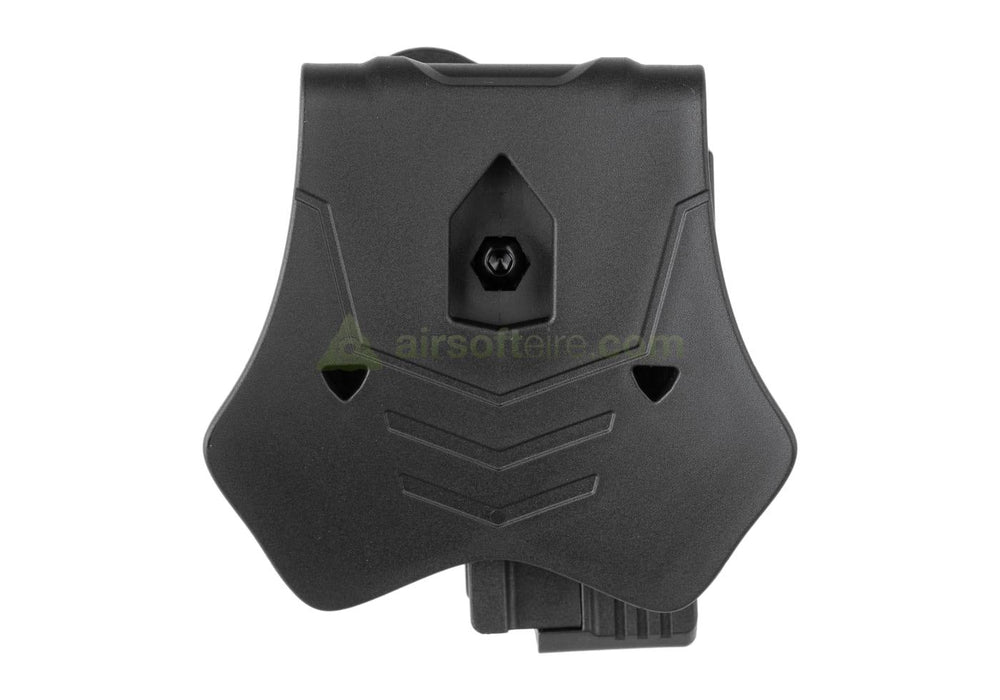 Amomax Q.R. Universal Paddle Holster for Rail Pistols - Black