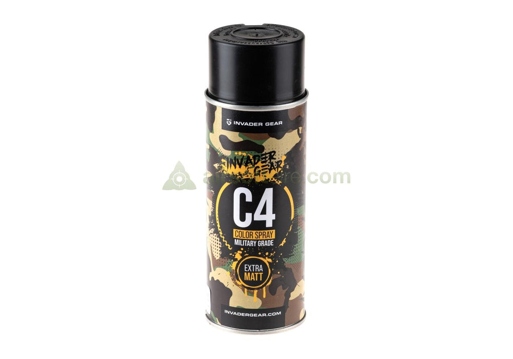 Invader Gear C4 Mil Grade Color Spray RAL 9021 - Black