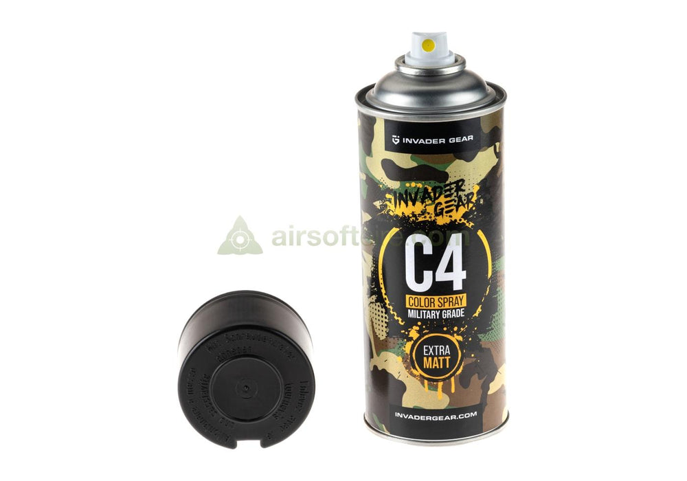 Invader Gear C4 Mil Grade Color Spray RAL 9021 - Black
