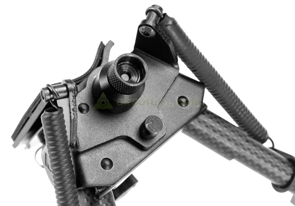 Rokstad Universal 6-9" Carbon Fiber Bipod - QD Stud / RIS 20mm Rail