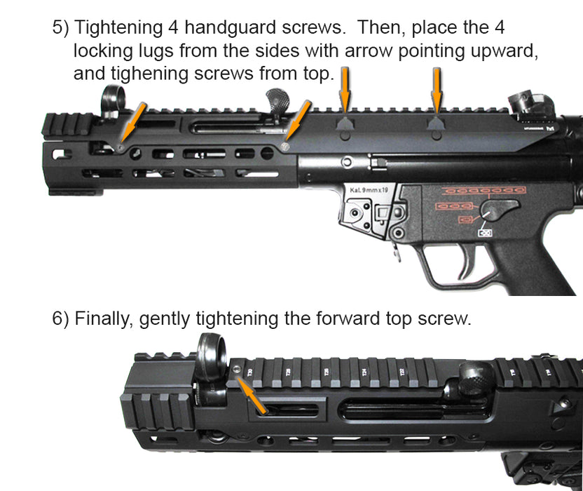 Wii Tech Monolithic Handguard Extended - Tokyo Marui MP5 Recoil Shock