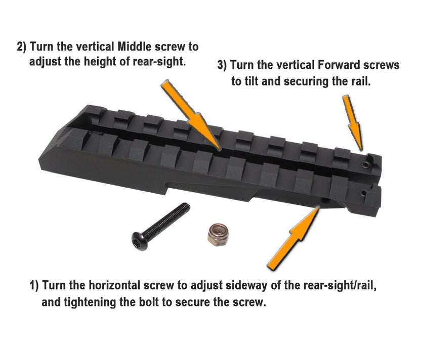 Wii Tech CG Rear Sight Rail - Tokyo Marui AK Recoil Shock