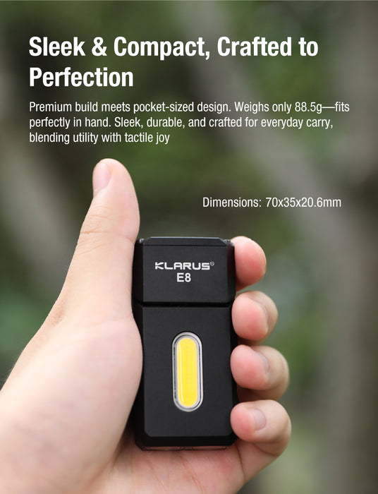 Klarus E8 EDC Flashlight - 1000LM - OD