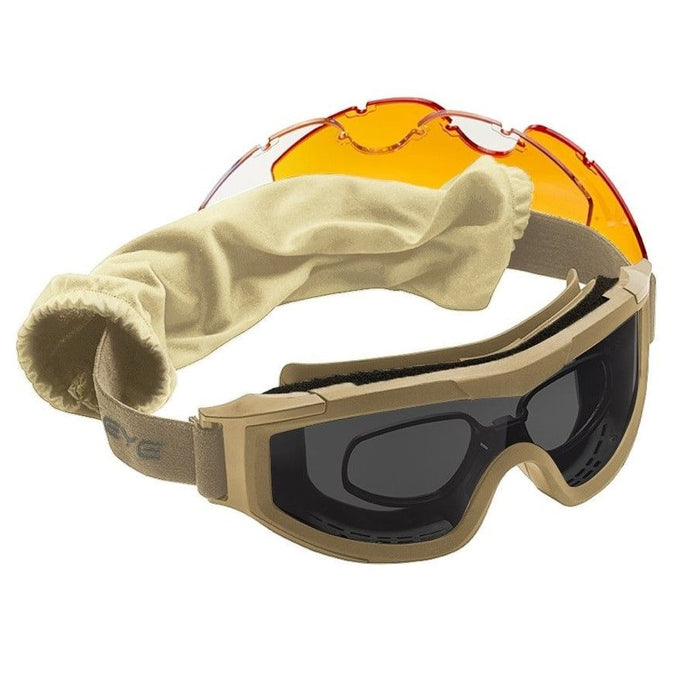 Swiss Eye F-Tac Goggle Kit Tan - 3 Lenses