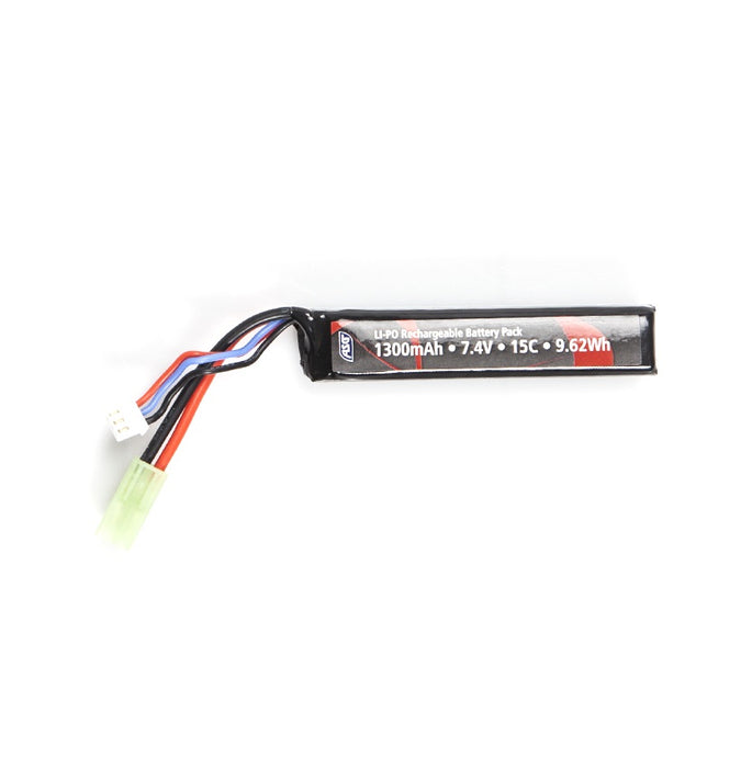 ASG 7.4V 1300mAh 15C LIPO Battery - Stick (Tamiya)