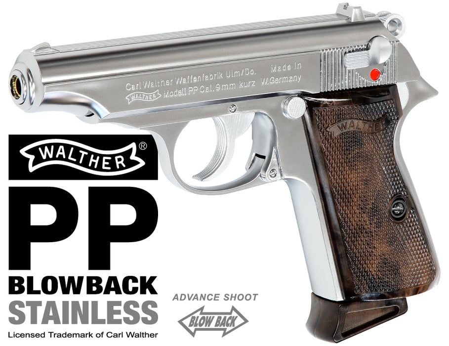 Maruzen Walther PP GBB Pistol - Silver