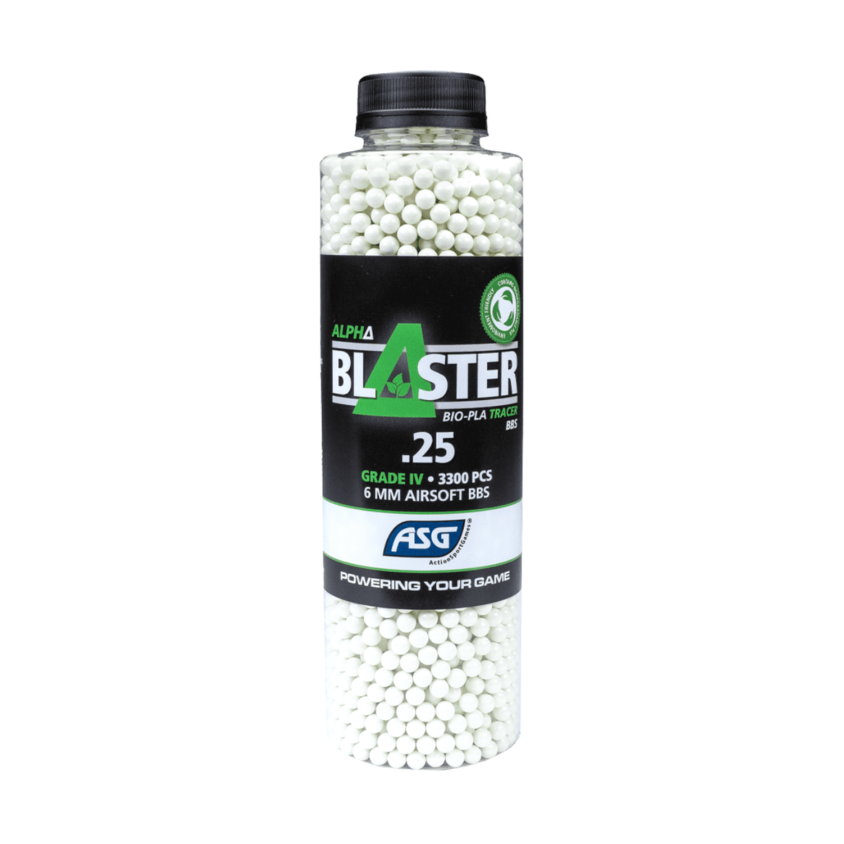 New ASG Alpha Blaster Bio Tracer 0.28g 3300 BBs in Bottle — AirsoftEire
