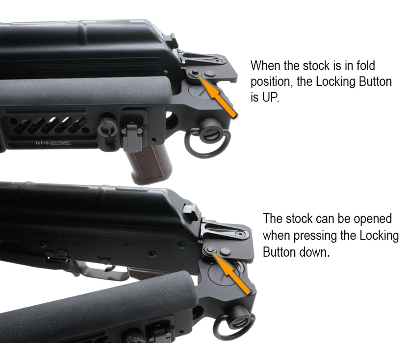 Wii Tech CNC PT-5 Ext. Folding Stock - Tokyo Marui AKM
