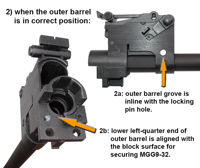 Wii Tech Front Sight/Gas Block/Outer Barrel - TM AKM GBBR