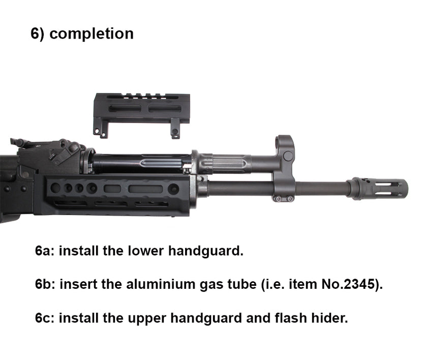 Wii Tech Front Sight/Gas Block/Outer Barrel - TM AKM GBBR