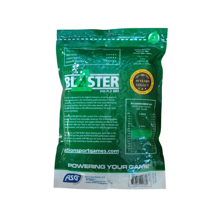 ASG Alpha Blaster Bio 0.25g BB - 1kg Bag (4000 BBs)