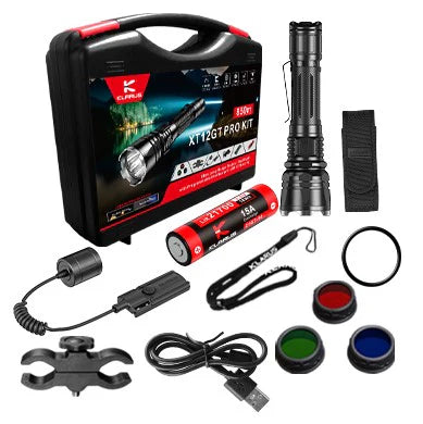 Klarus XT12GT Pro Kit Long Throw Tactical Flashlight - 1600LM