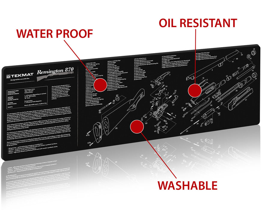 TekMat Remington 870 Exploded Work Mat