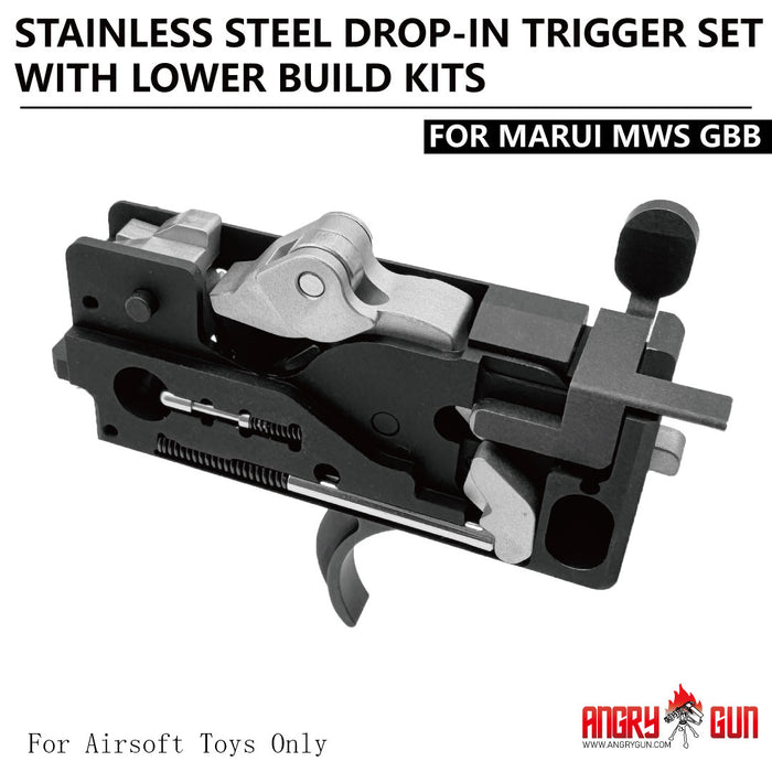 Angry Gun Stainless Drop-In Trigger Set for Marui MWS - Standard Version