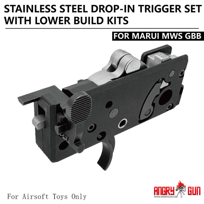 Angry Gun Stainless Drop-In Trigger Set for Marui MWS - G-Style SSA-E Version