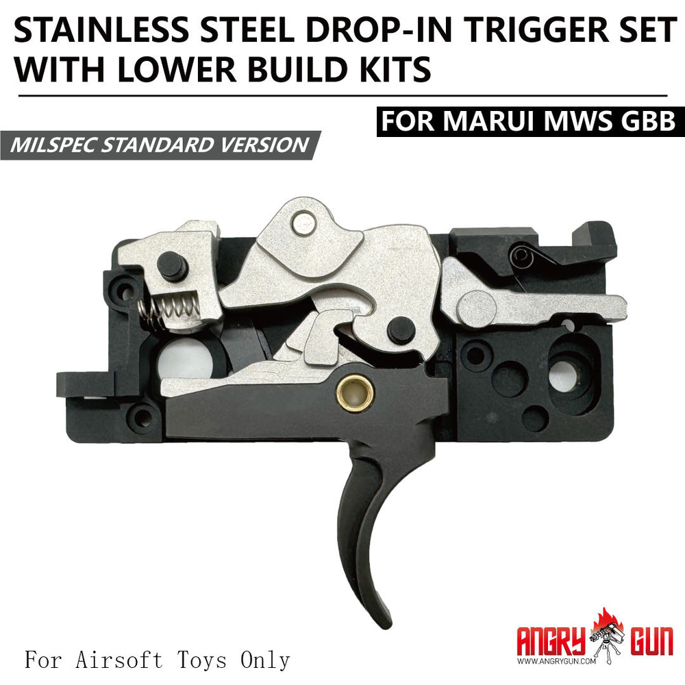 Angry Gun Stainless Drop-In Trigger Set for Marui MWS - Standard Version