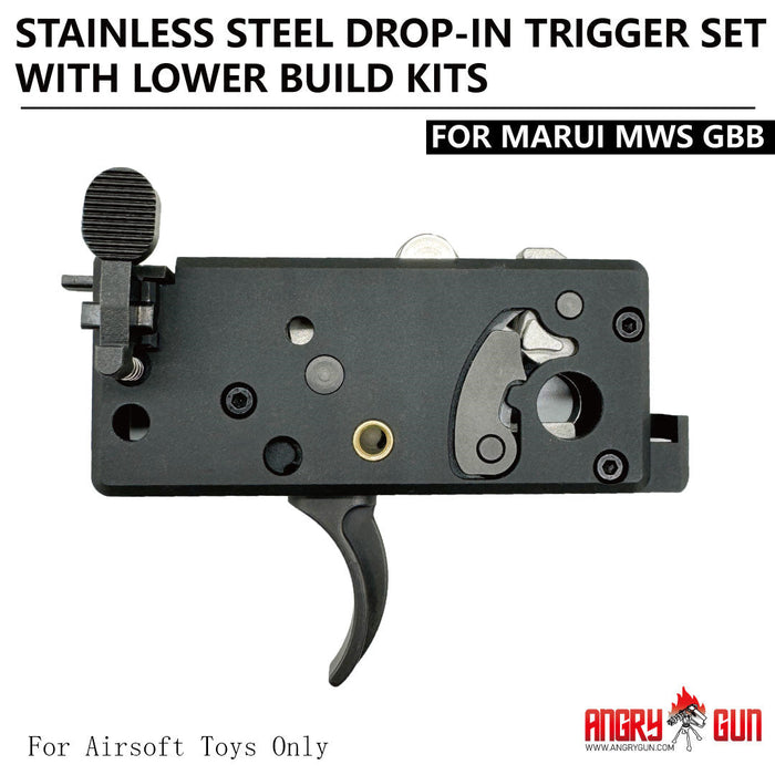 Angry Gun Stainless Drop-In Trigger Set for Marui MWS - G-Style SSF Version