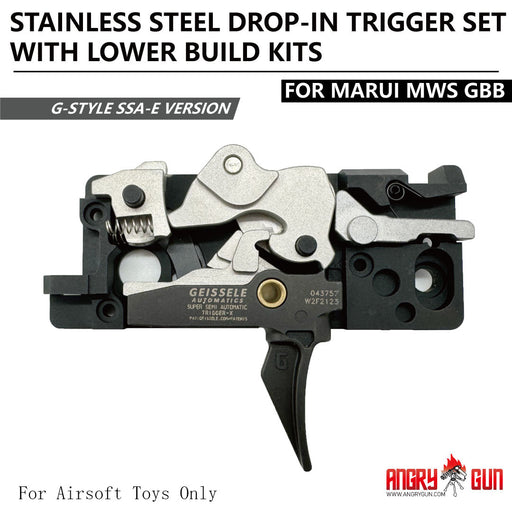 Angry Gun Stainless Drop-In Trigger Set for Marui MWS - G-Style SSA-E Version