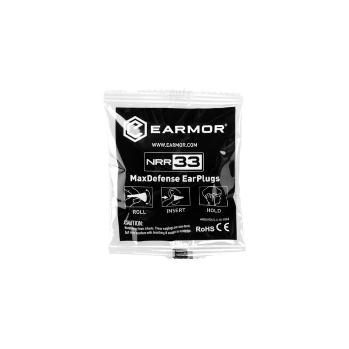 Earmor Max Defense NRR33 Ear Plugs - 60 Pairs