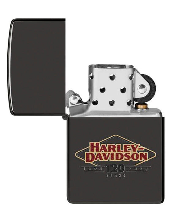 Zippo Harley Davidson 120th High Polish Black