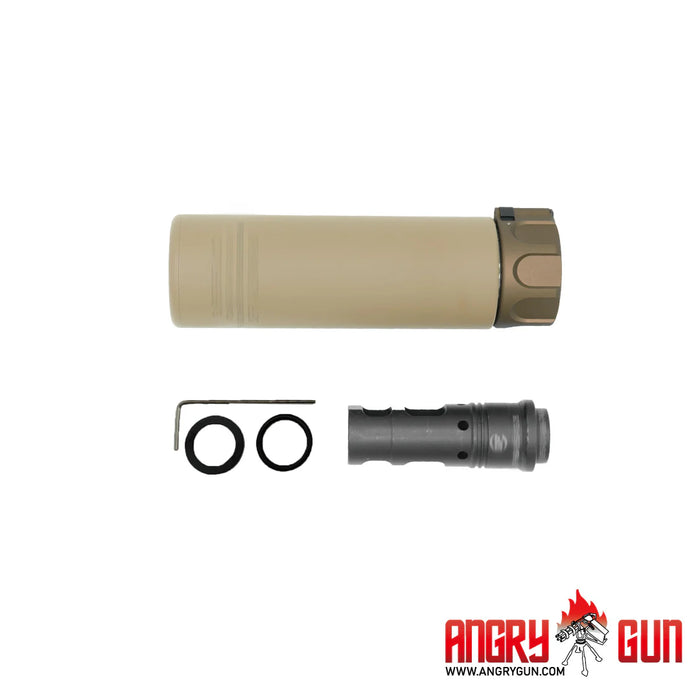 Angry Gun SOCOM556 Mini Silencer & Flash Hider - Tan (2026)