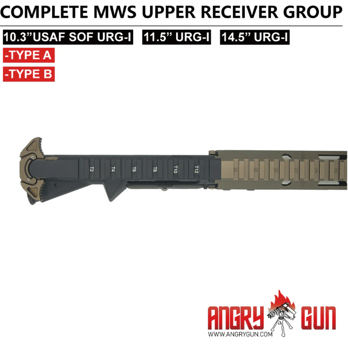 Angry Gun 11.5 Inch CNC URG-I Upper Receiver - TM MWS GBB