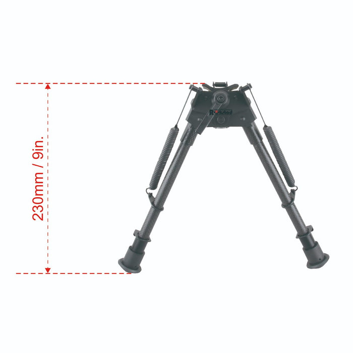 RokStad Carbon Fiber 9-13.5" Bipod - QD Stud / RIS 20mm Rail