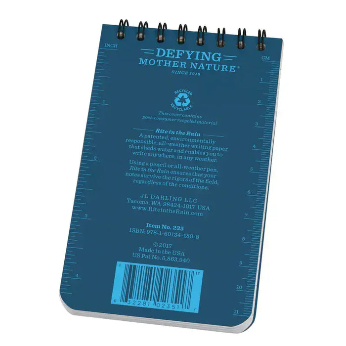 Rite in the Rain - Top Spiral All-Weather Notepad - Blue