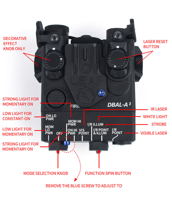 WADSN DBAL-A2 Torch / IR / Laser Module - Tan (Nylon Fiber)