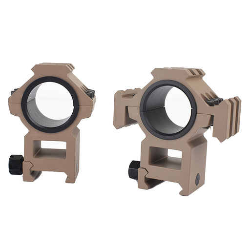 AIM-O Tri Side Rail 25.4-30mm Scope Rings - Tan