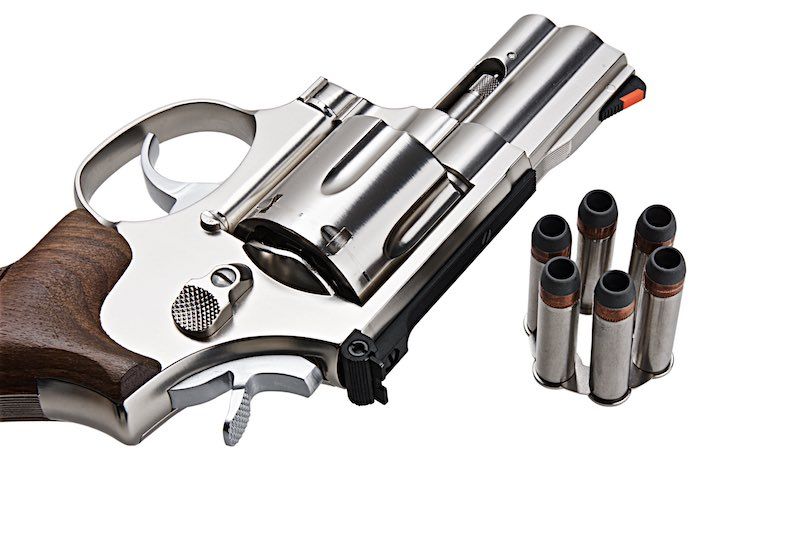 ARES 2" S&W 686 CO2 Revolver - Silver & Wooden Grip