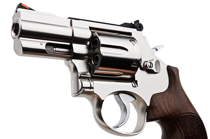 ARES 2" S&W 686 CO2 Revolver - Silver & Wooden Grip
