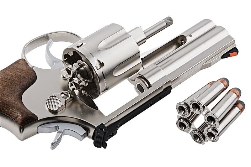 ARES 3.5" S&W 686 CO2 Revolver - Silver & Wooden Grip