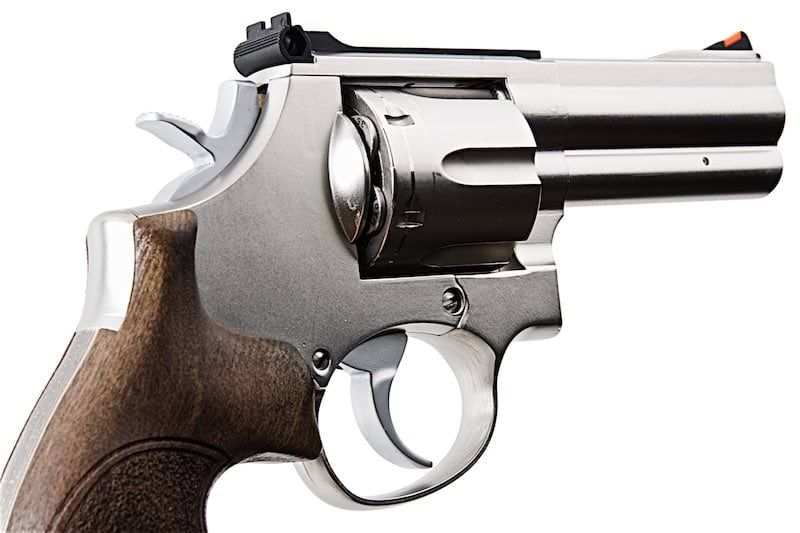 ARES 3.5" S&W 686 CO2 Revolver - Silver & Wooden Grip