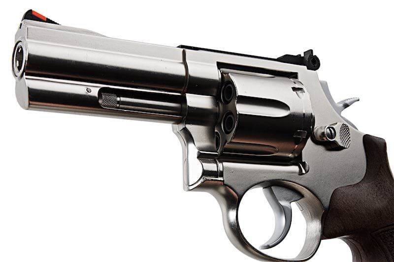 ARES 3.5" S&W 686 CO2 Revolver - Silver & Wooden Grip