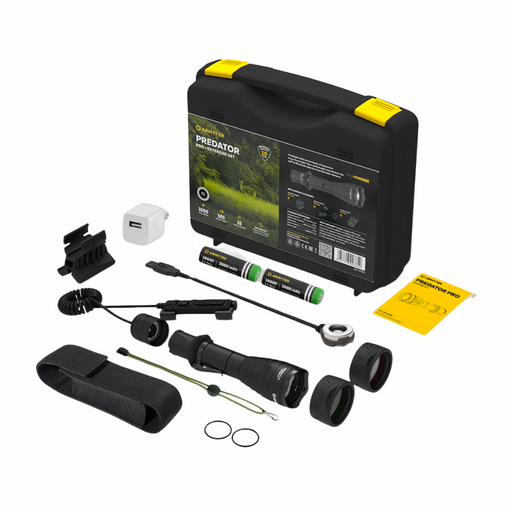 Armytek Predator Pro Flashlight Extended Set - Black
