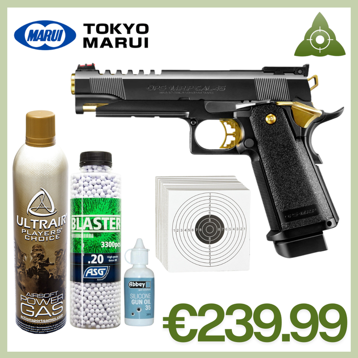 Tokyo Marui HI-CAPA 5.1 Gold Match - Pistol Bundle