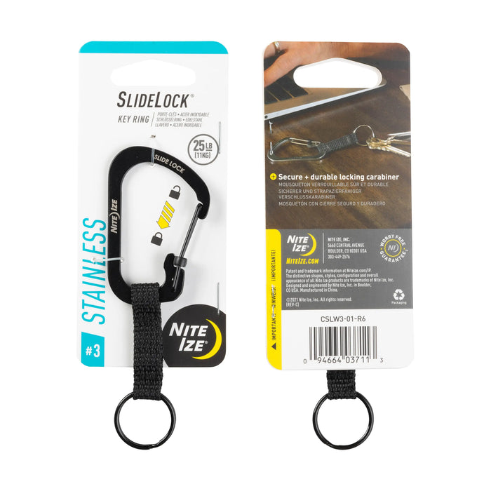 Nite Ize SlideLock - Key Ring - Black