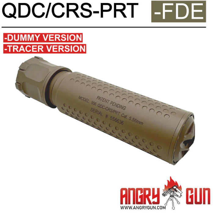 Angry Gun QDC/CRS-PRT Mock Suppressor & Flash Hider - FDE